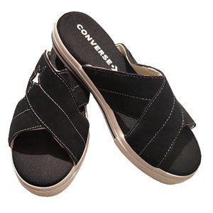 Converse One Star Women's Sandal Suede Slip Black Egret 564143C WM Size 10